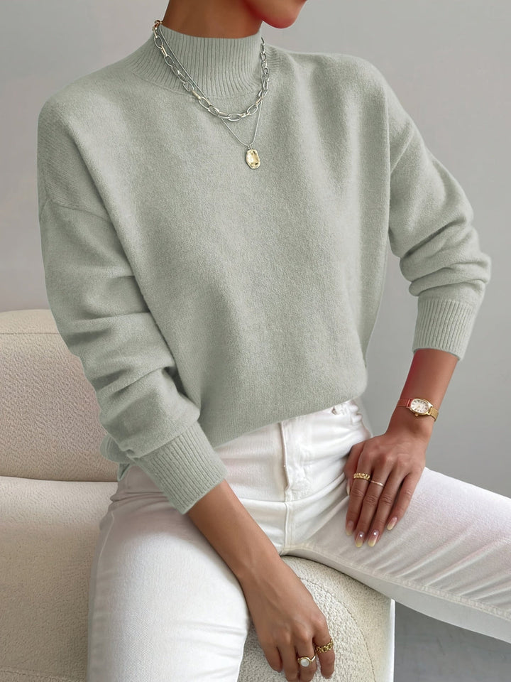 Emily | Women’s Spring Comfortable Mock Neck Sweater