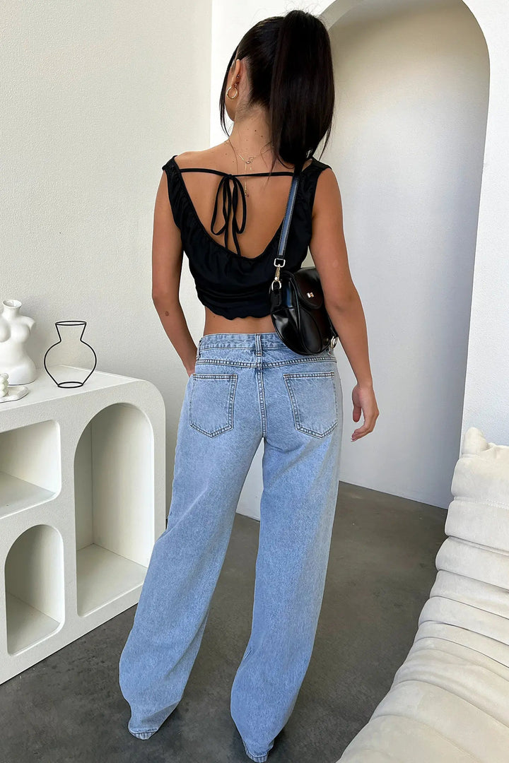 Lily | Women’s Spring Relaxed Straight-Leg Denim Jeans