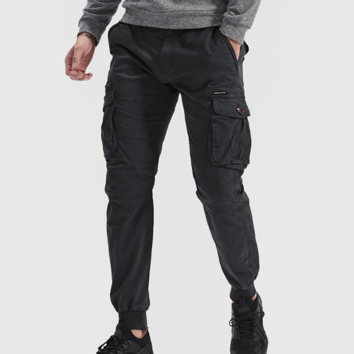 Beau | Men's Slim Fit Cargo Pocket Casual Pants