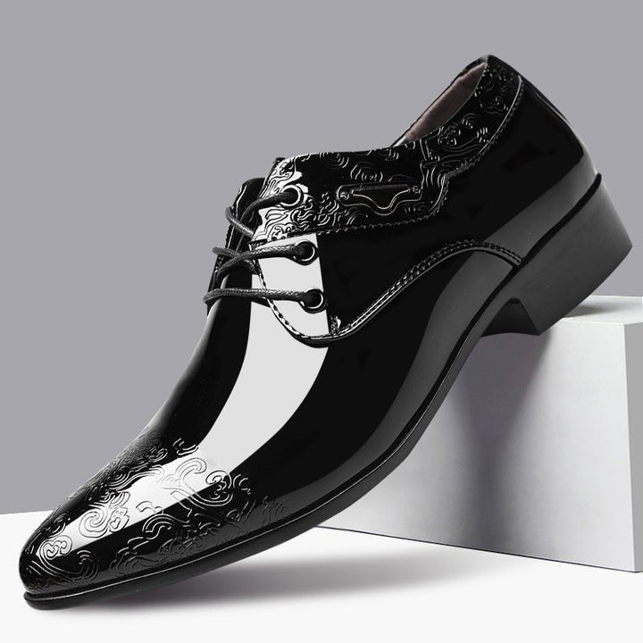 Harry | Men's Patent Embossed Lace-Up Formal Derby Shoes