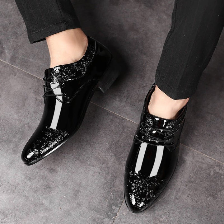 Harry | Men's Patent Embossed Lace-Up Formal Derby Shoes