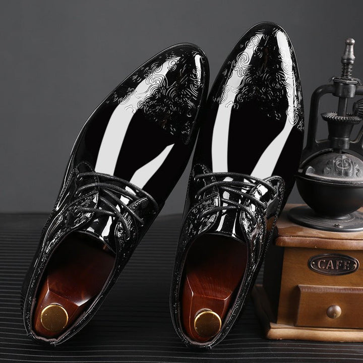 Harry | Men's Patent Embossed Lace-Up Formal Derby Shoes