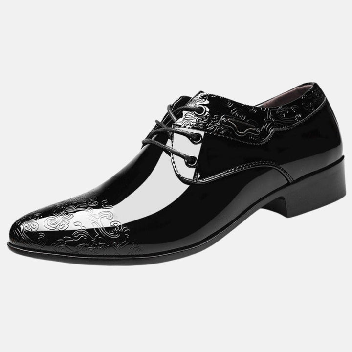 Harry | Men's Patent Embossed Lace-Up Formal Derby Shoes