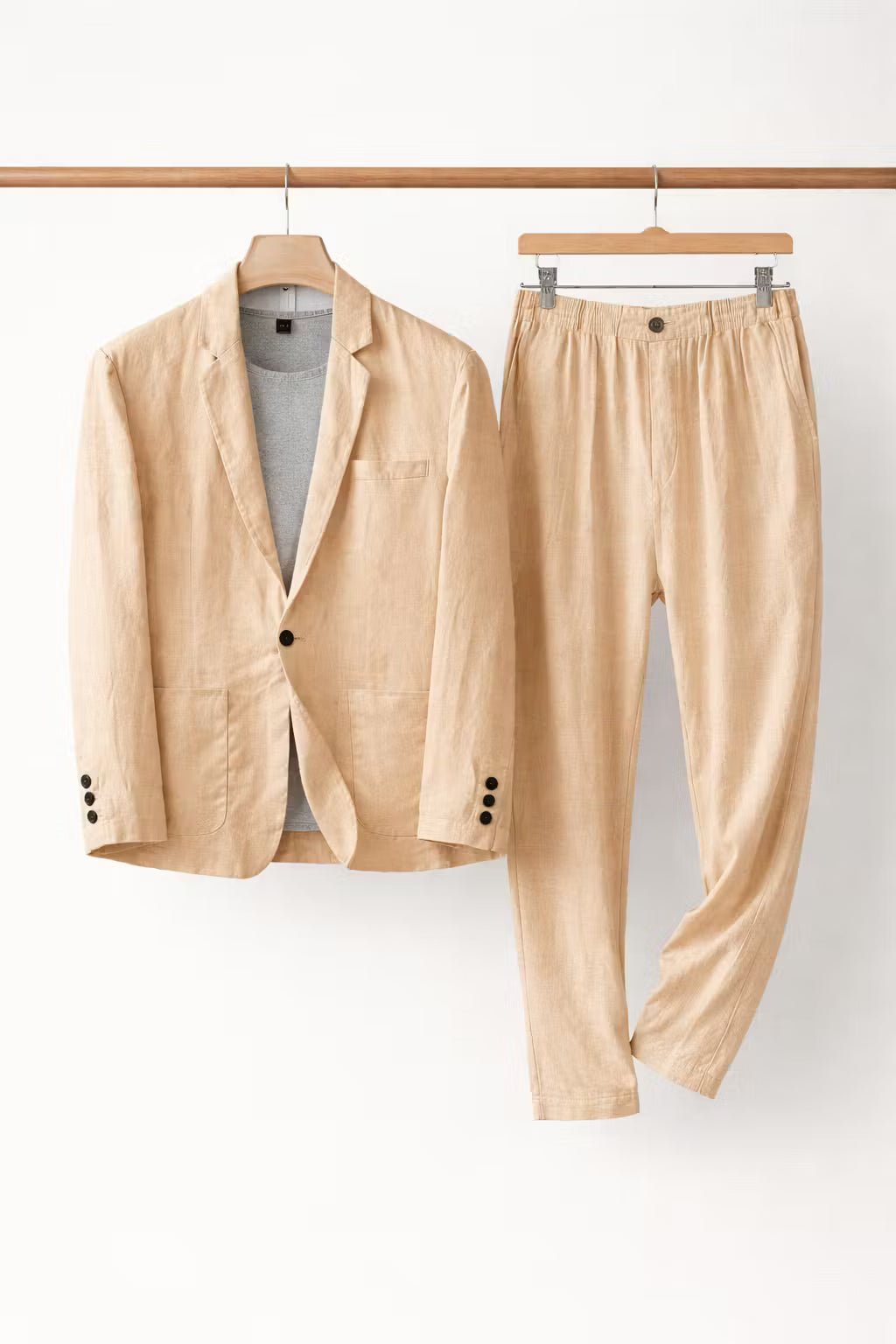 James | Men's Relaxed-Fit Linen Two-Piece Suit Set