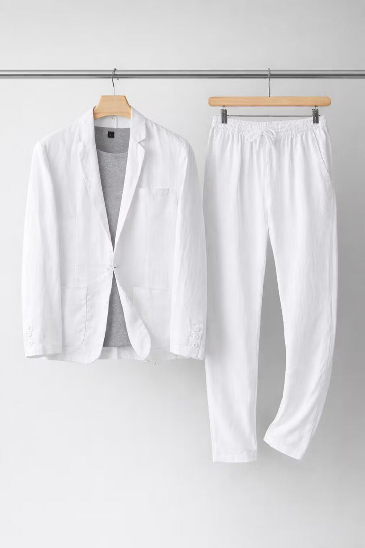 James | Men's Relaxed-Fit Linen Two-Piece Suit Set