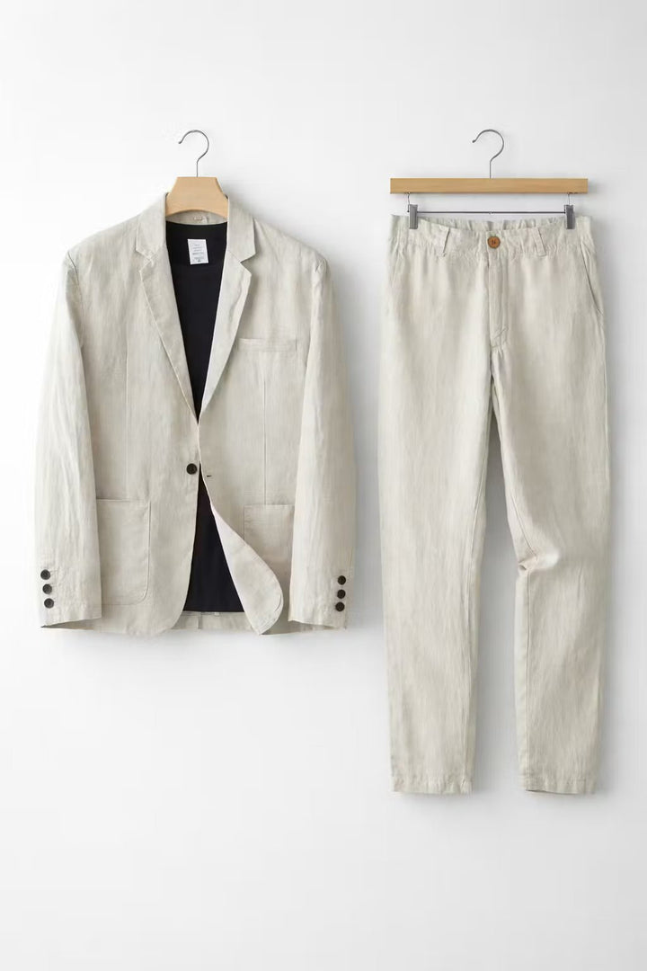 James | Men's Relaxed-Fit Linen Two-Piece Suit Set