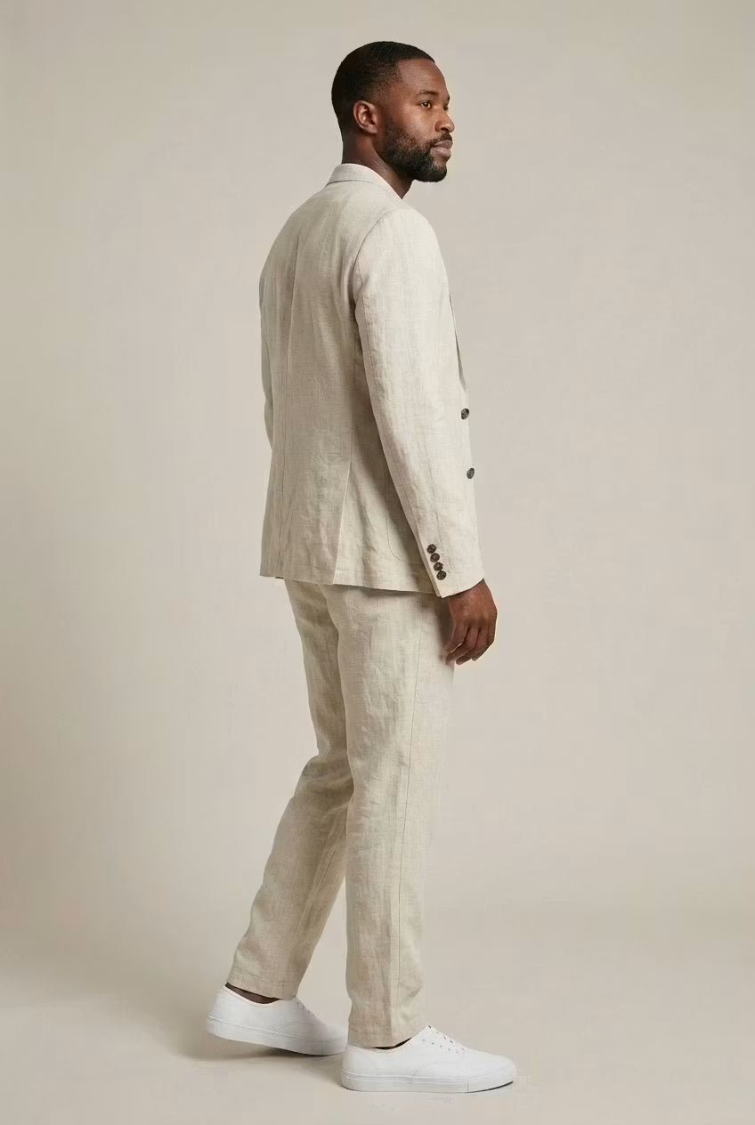 James | Men's Relaxed-Fit Linen Two-Piece Suit Set