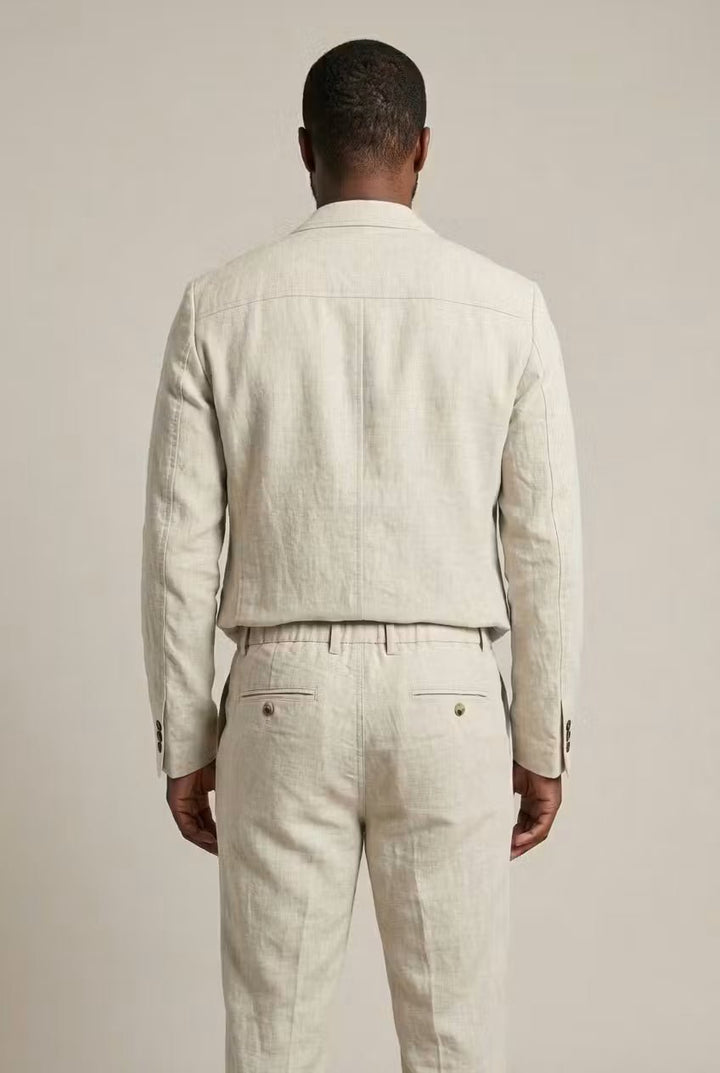 James | Men's Relaxed-Fit Linen Two-Piece Suit Set