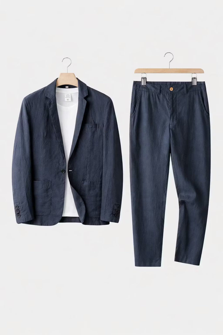 James | Men's Relaxed-Fit Linen Two-Piece Suit Set