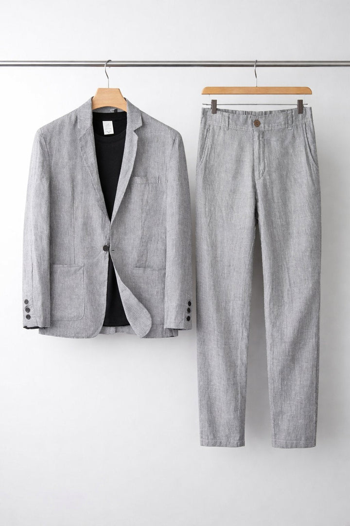 James | Men's Relaxed-Fit Linen Two-Piece Suit Set