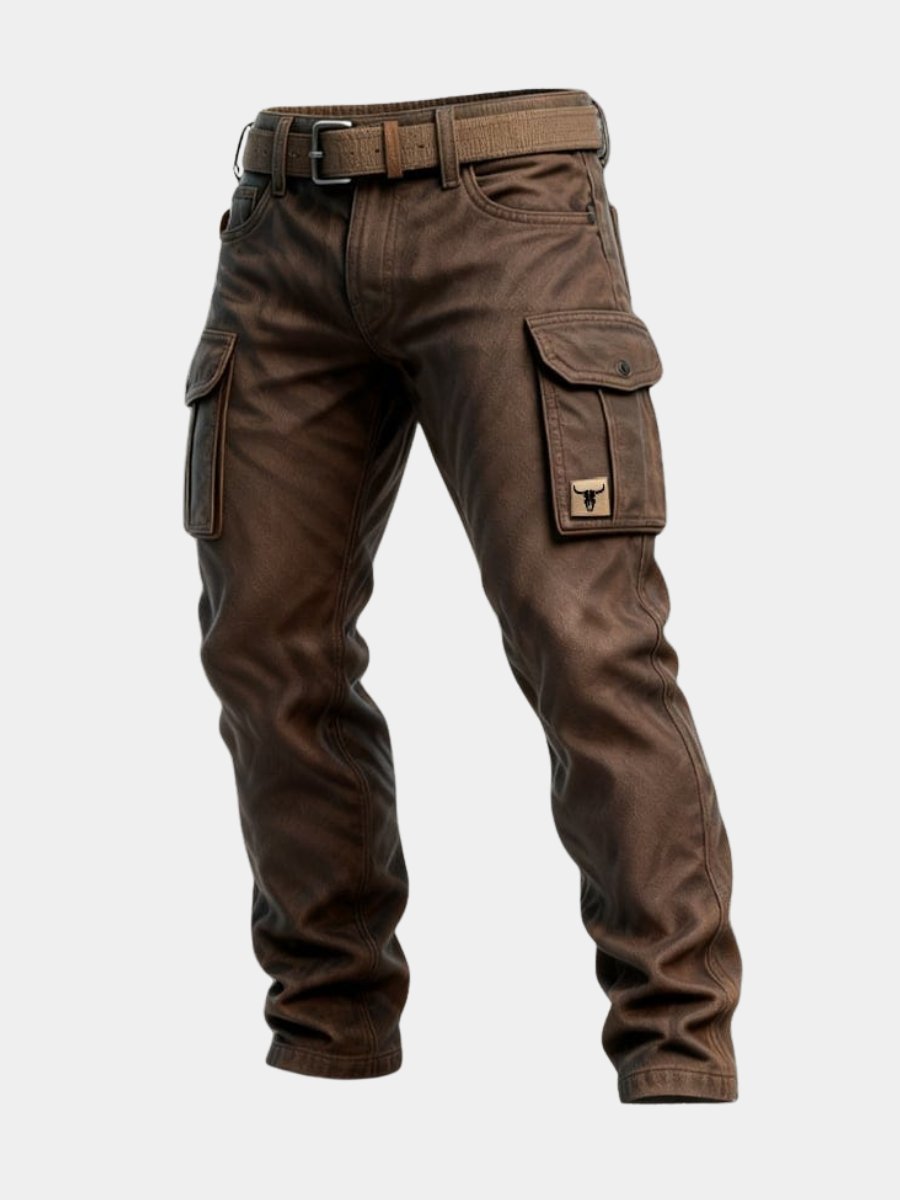 James | Men's Slim Tapered Cargo Trousers Bull Patch Side Pockets