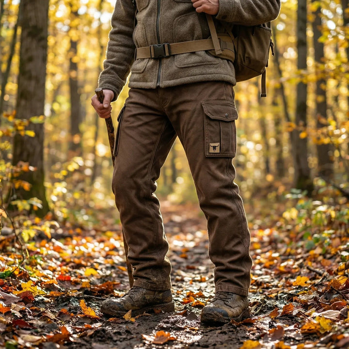 James | Men's Slim Tapered Cargo Trousers Bull Patch Side Pockets
