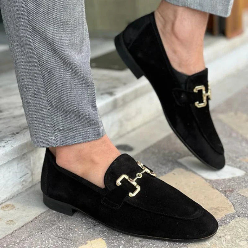 Edward | Men's Slip On Metal Detail Loafers