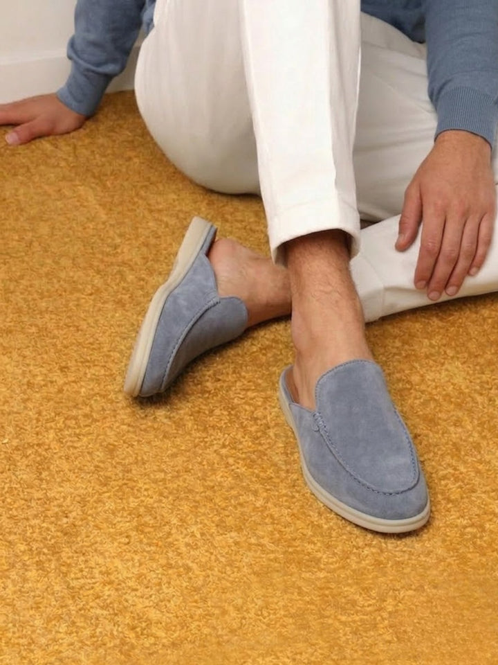 Muhammad | Men's Slip-On Mules Open Heel Stitched Detail Casual