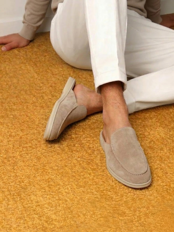 Muhammad | Men's Slip-On Mules Open Heel Stitched Detail Casual