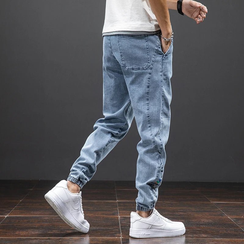 Oliver | Men's Stretch Denim Elastic-Waist Jogger Trousers