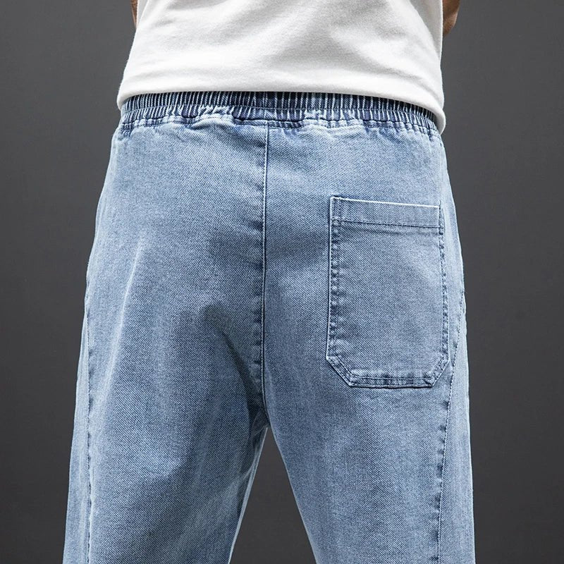 Oliver | Men's Stretch Denim Elastic-Waist Jogger Trousers