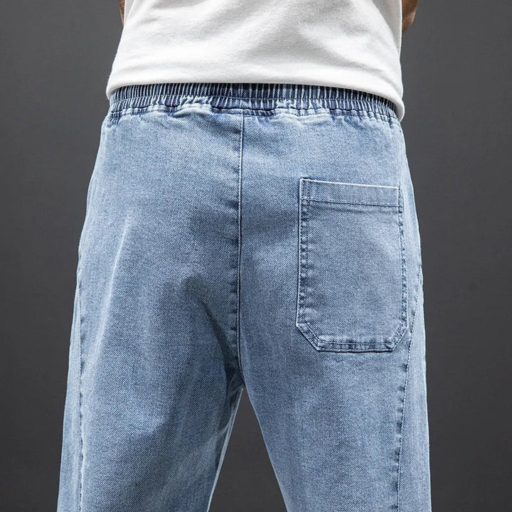 Oliver | Men's Stretch Denim Elastic-Waist Jogger Trousers