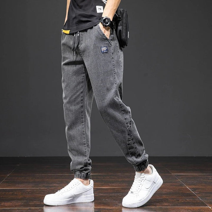 Oliver | Men's Stretch Denim Elastic-Waist Jogger Trousers