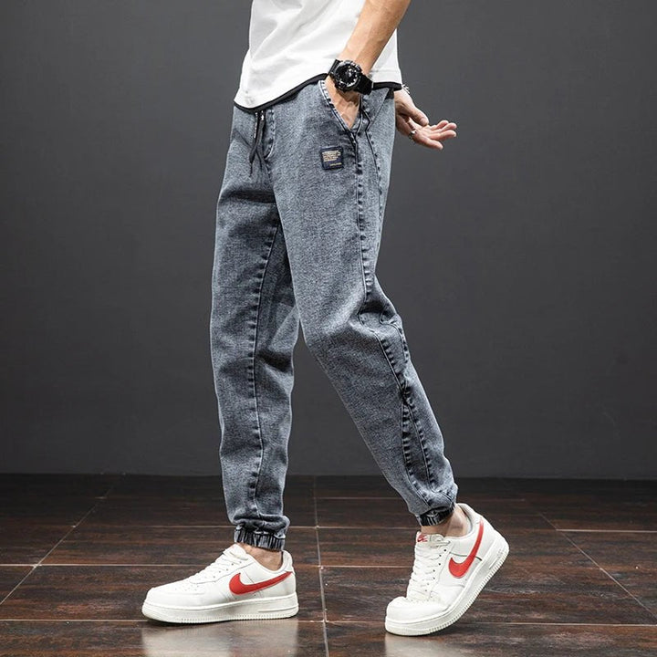 Oliver | Men's Stretch Denim Elastic-Waist Jogger Trousers
