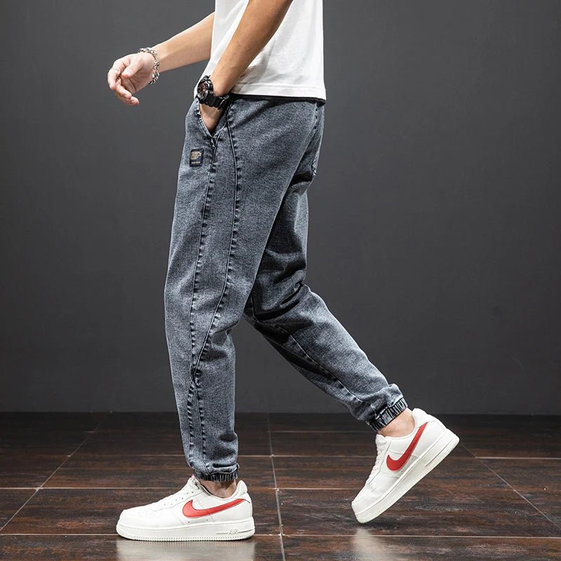 Oliver | Men's Stretch Denim Elastic-Waist Jogger Trousers