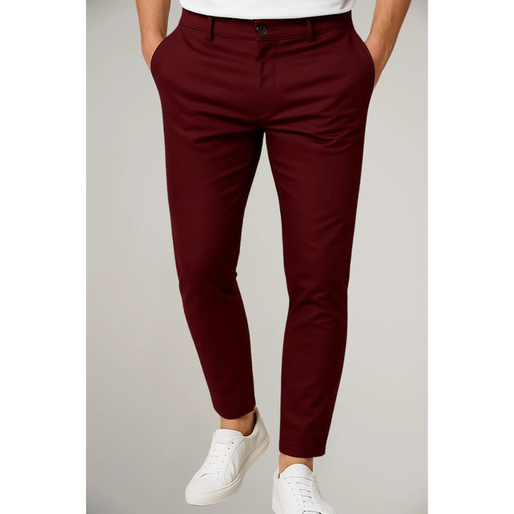 Oliver | Men's Tailored Slim-Leg Button-Zip Trousers