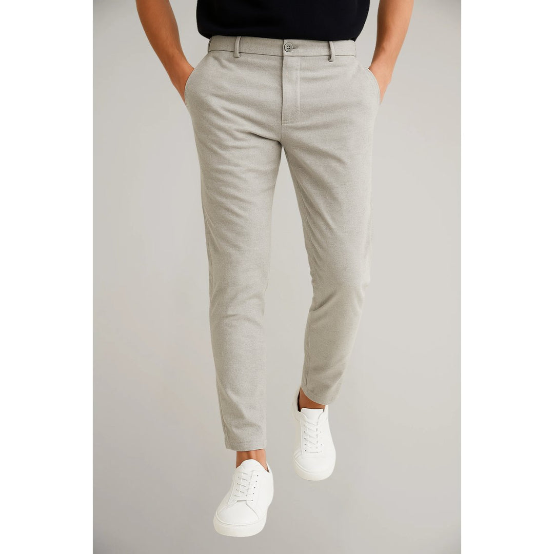 Oliver | Men's Tailored Slim-Leg Button-Zip Trousers