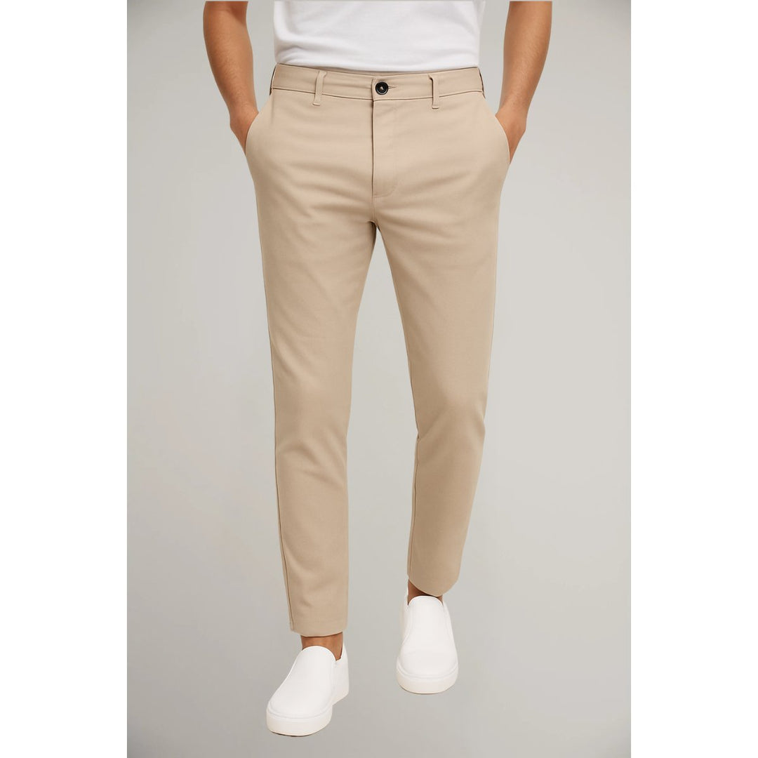 Oliver | Men's Tailored Slim-Leg Button-Zip Trousers