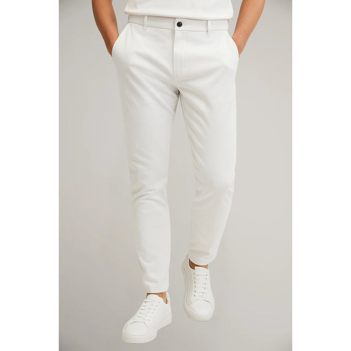Oliver | Men's Tailored Slim-Leg Button-Zip Trousers