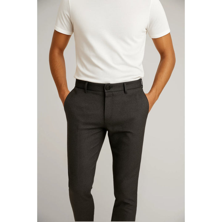 Oliver | Men's Tailored Slim-Leg Button-Zip Trousers