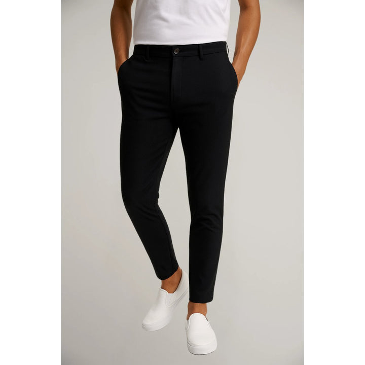 Oliver | Men's Tailored Slim-Leg Button-Zip Trousers