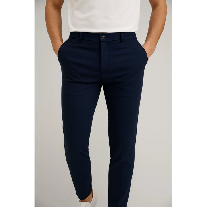 Oliver | Men's Tailored Slim-Leg Button-Zip Trousers