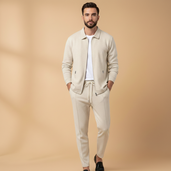 Dylan | Men's Casual Zip Jacket Two Piece Set