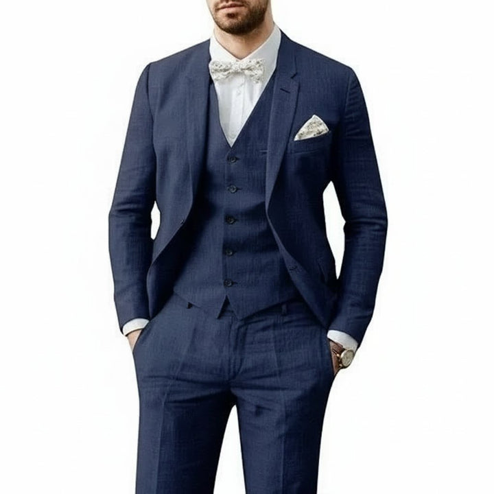 Charlie | Men's Three-Piece Linen Wedding Suit Summer Formal Set