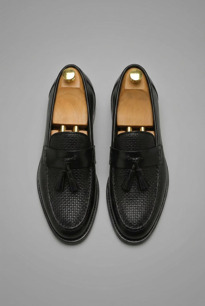 Freddie | Men's Woven Tassel Slip-On Loafers Smart Formal Shoes