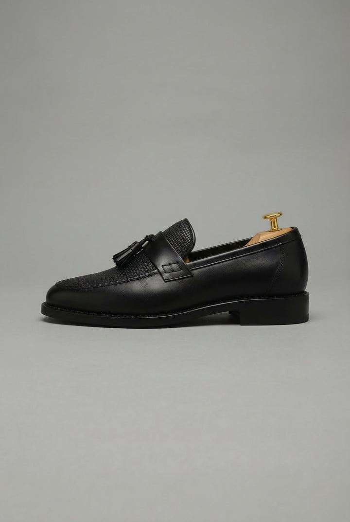 Freddie | Men's Woven Tassel Slip-On Loafers Smart Formal Shoes
