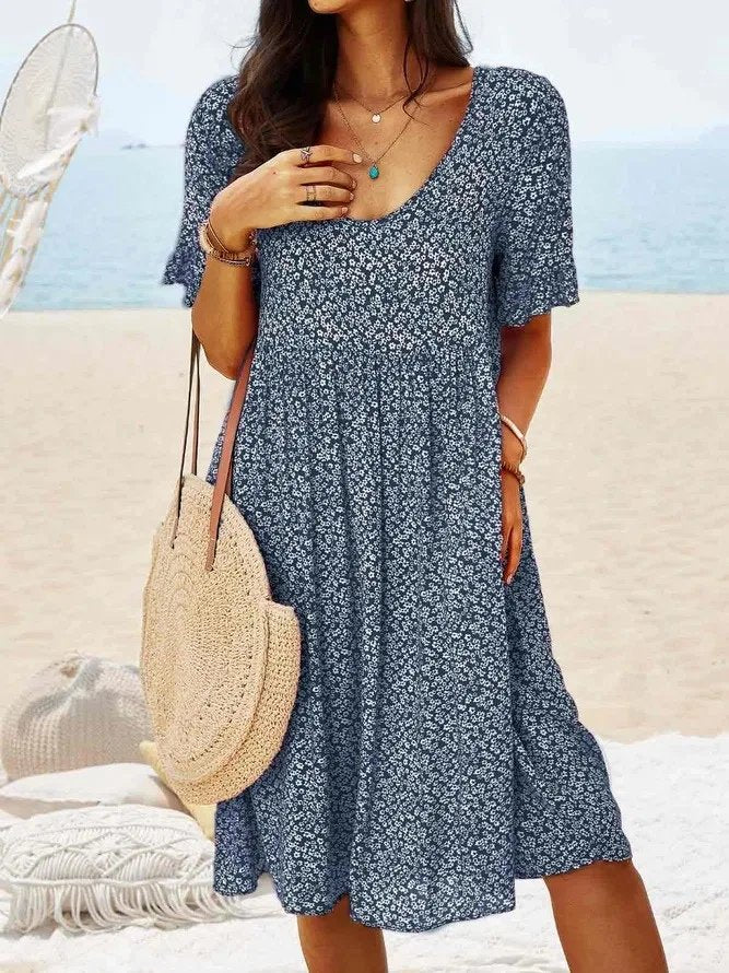 Willow | Mini Dress Cotton Flutter Sleeves V-Neck A-Line Summer