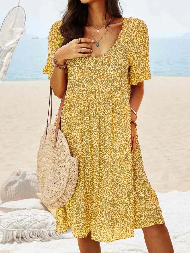 Willow | Mini Dress Cotton Flutter Sleeves V-Neck A-Line Summer