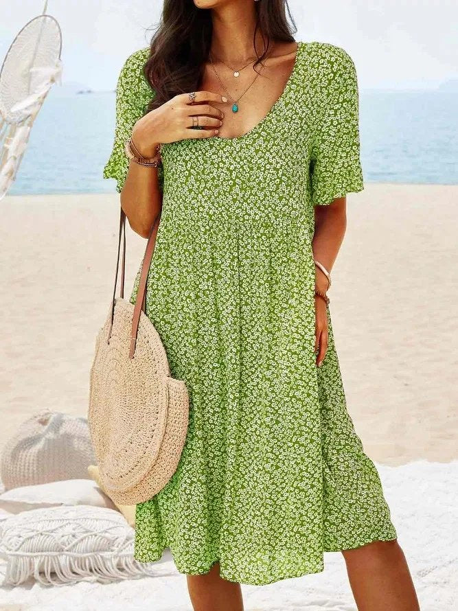 Willow | Mini Dress Cotton Flutter Sleeves V-Neck A-Line Summer