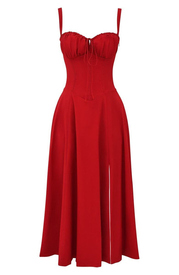 Eloise | Floral Chic Corset Midi Dress