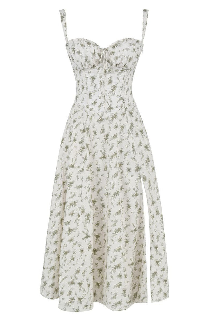 Eloise | Floral Chic Corset Midi Dress