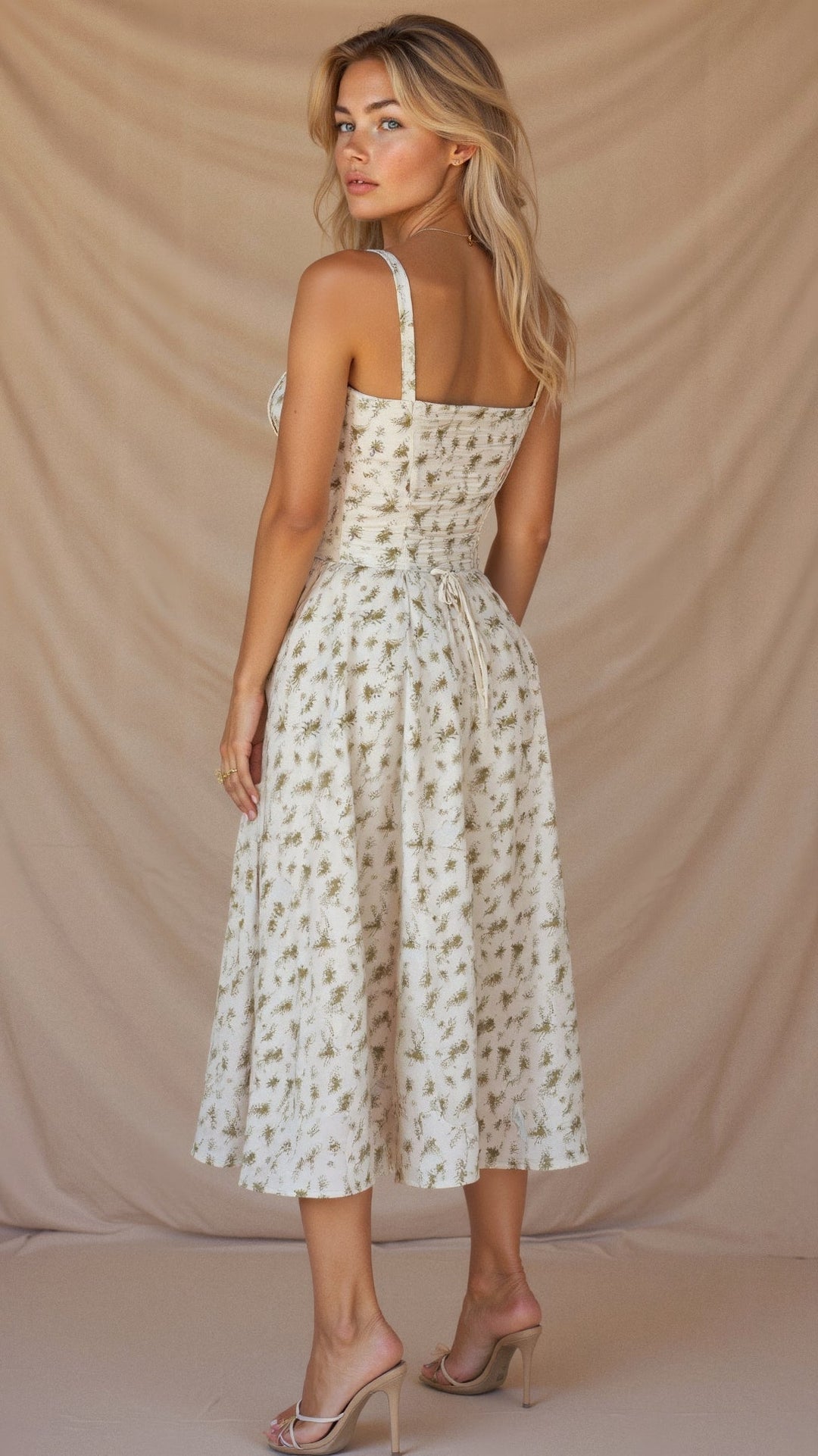 Eloise | Floral Chic Corset Midi Dress