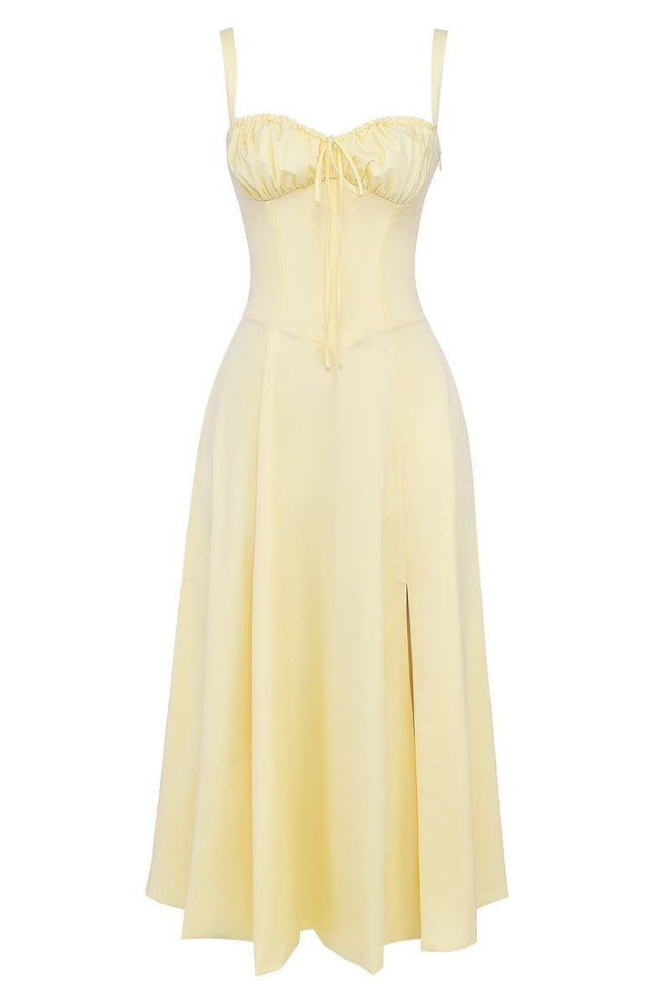 Eloise | Floral Chic Corset Midi Dress