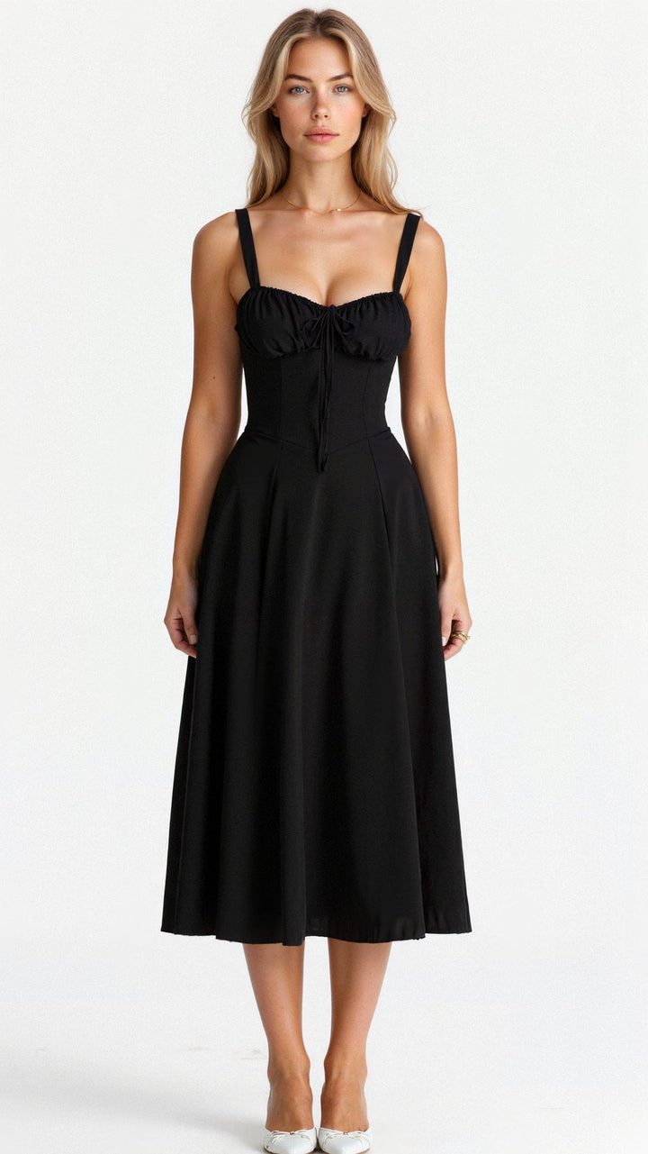 Eloise | Floral Chic Corset Midi Dress
