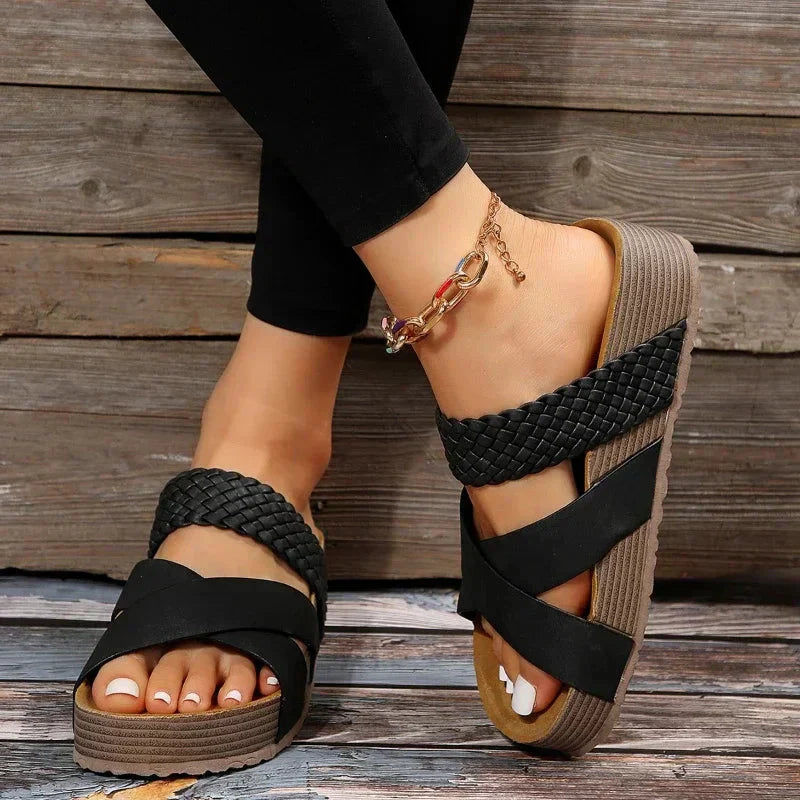 Blair | Womens Orthopedic Patform Slide Sandals