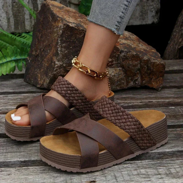 Blair | Womens Orthopedic Patform Slide Sandals