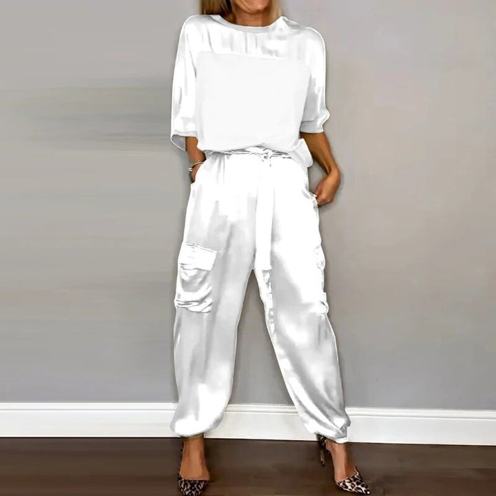 Grace | Plus Size Two Piece Set Utility Cargo Trousers Drawstring