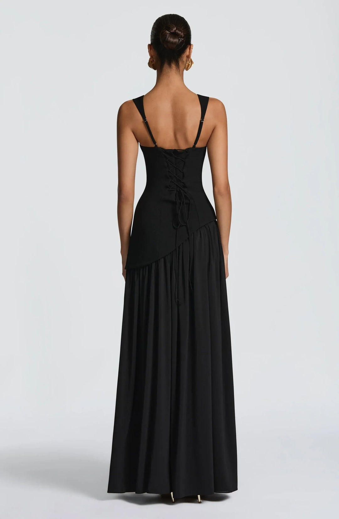 Evelyn | Women's A-Line Sleeveless Fitted-Waist Maxi Dress