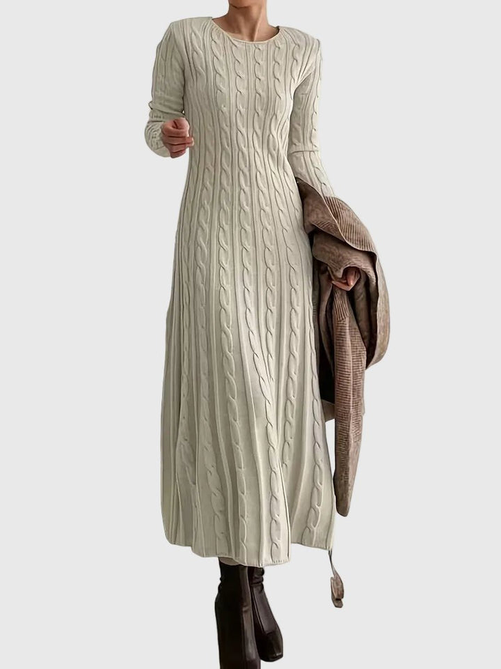 Lily | Women's Cable-Knit Long-Sleeve Maxi Jumper Dress
