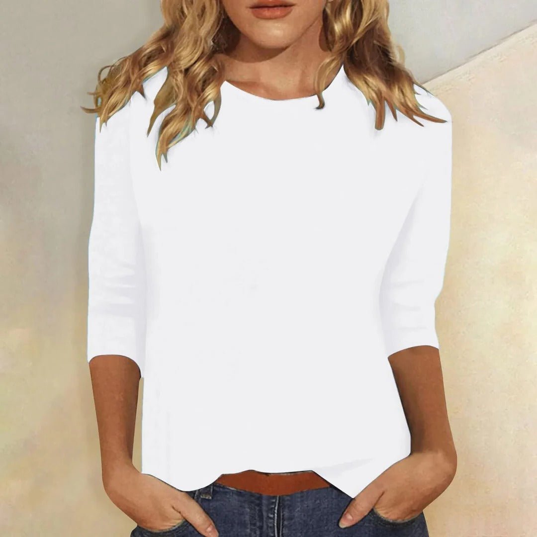 Lily | Women's Crew Neck 3/4 Sleeve Top Regular Fit